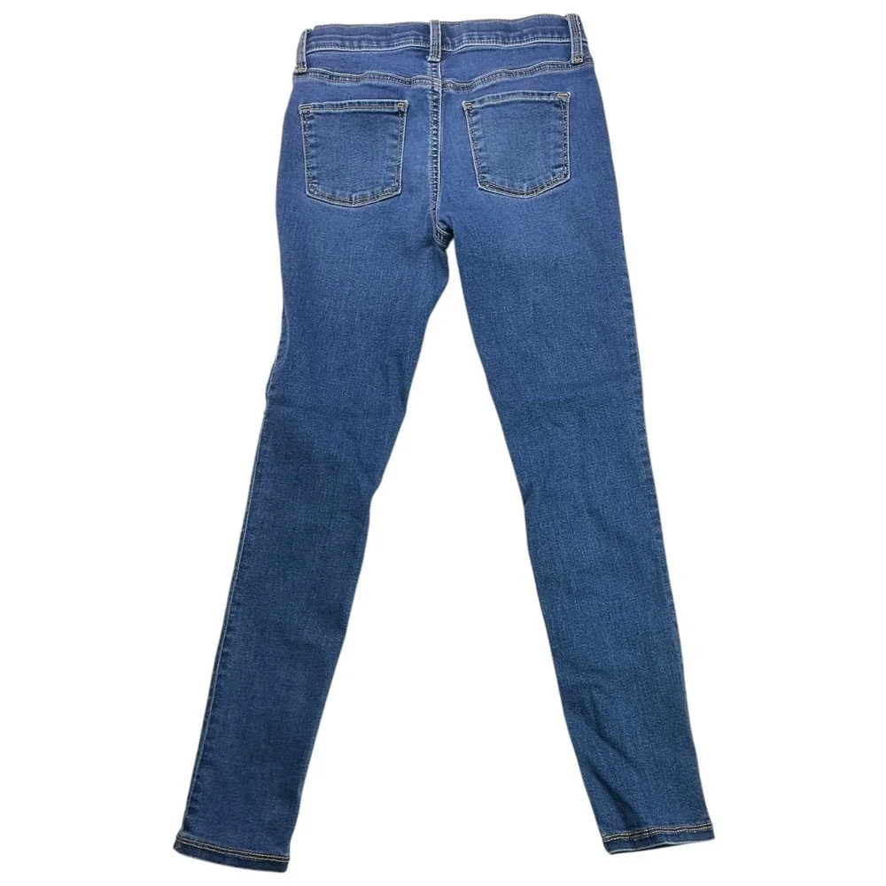 Old Navy Blue Rockstar Super Skinny Jeggings Kids Sz 10 High Rise Built-In Tough